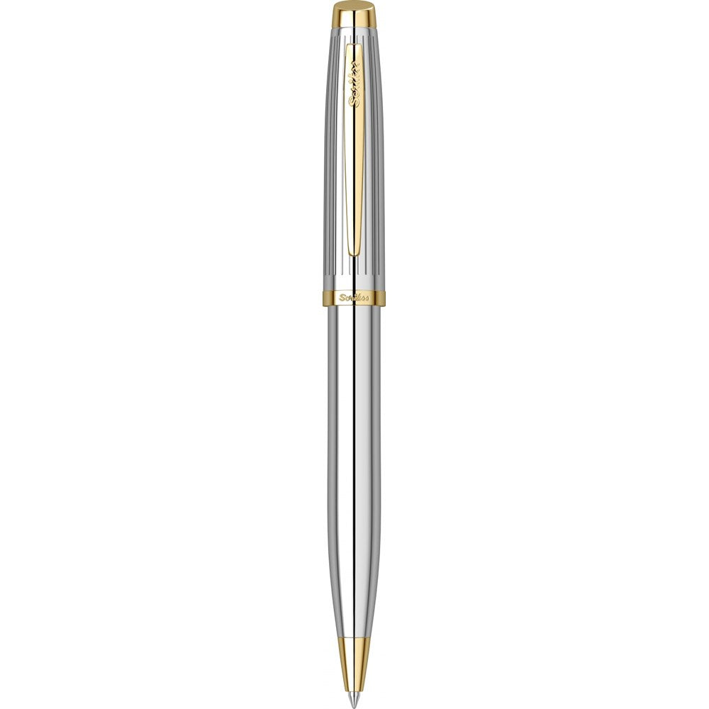 Scrikss Tükenmez Kalem Gold Krom Lüx Kutu 39