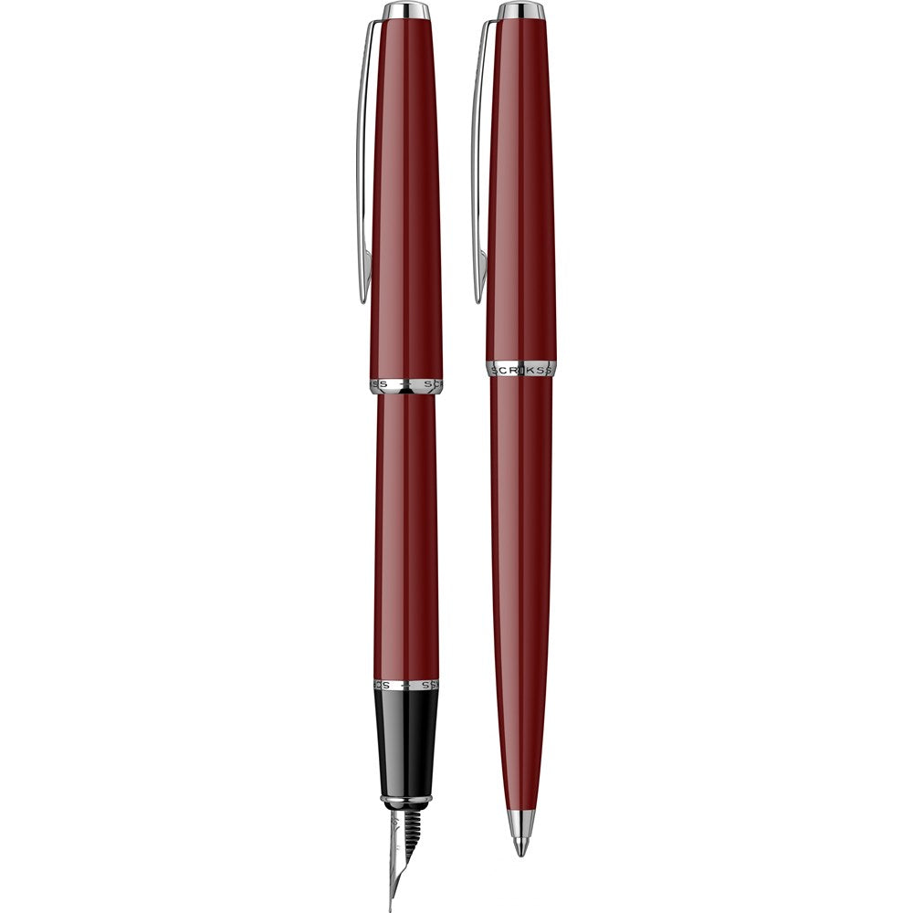 Scrikss Vintage 33 Dolma Kalem & Tükenmez Kalem Takım M Uç Bordo