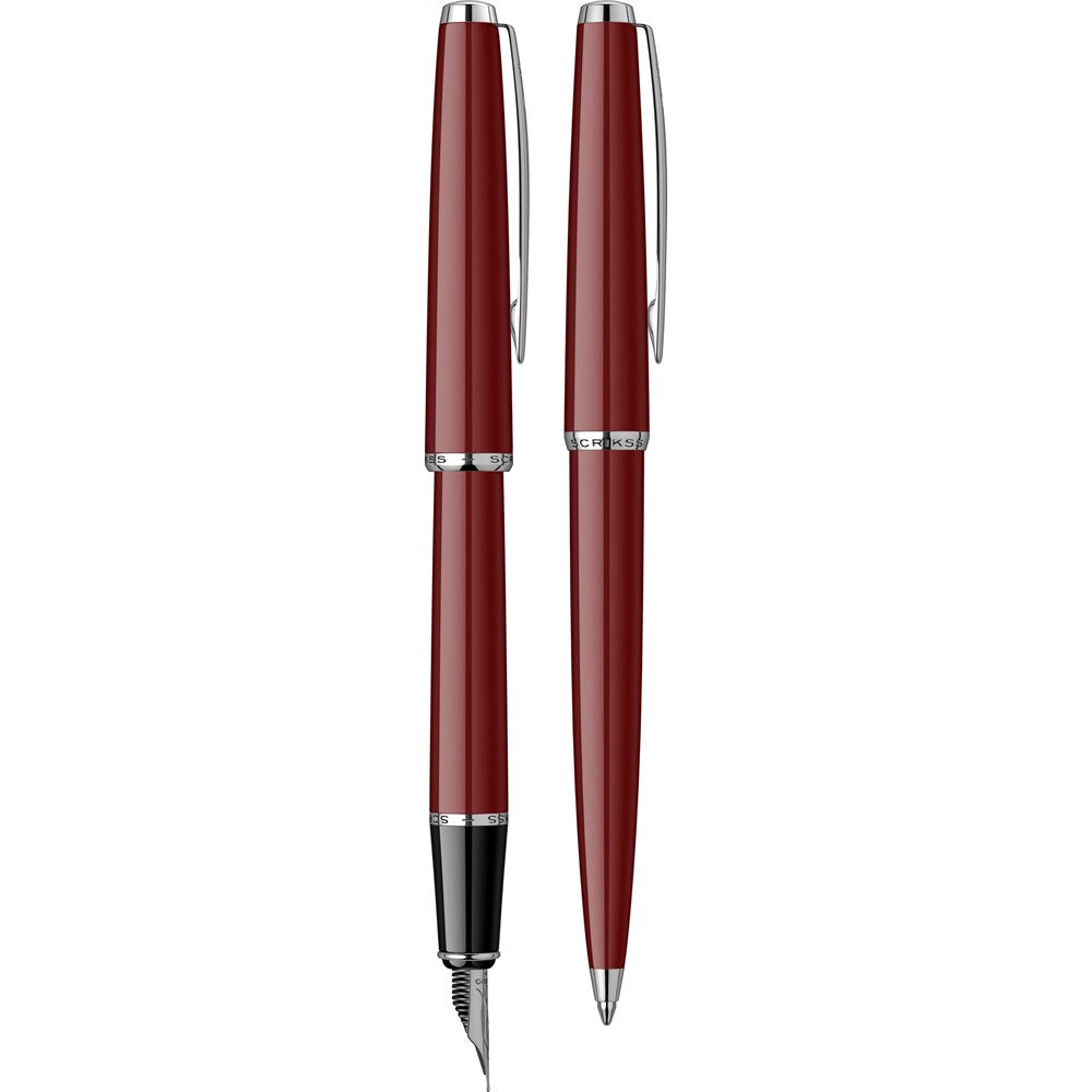 Scrikss Vintage 33 Dolma Kalem & Tükenmez Kalem Takım M Uç Bordo-4