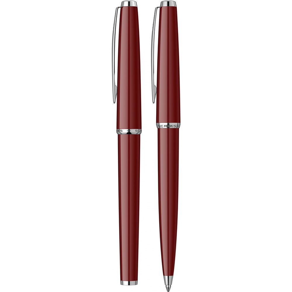 Scrikss Vintage 33 Dolma Kalem & Tükenmez Kalem Takım M Uç Bordo-6