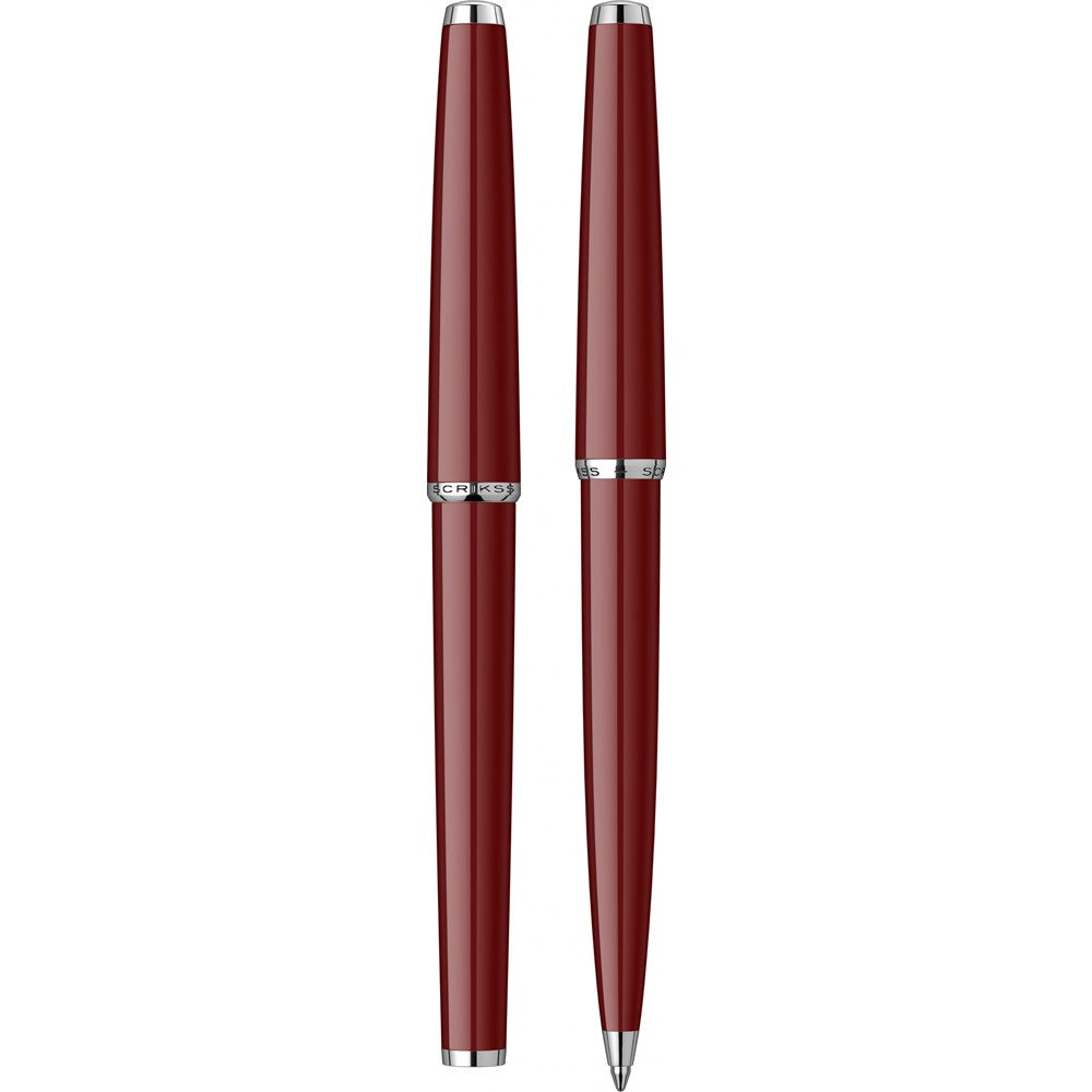 Scrikss Vintage 33 Dolma Kalem & Tükenmez Kalem Takım M Uç Bordo-7