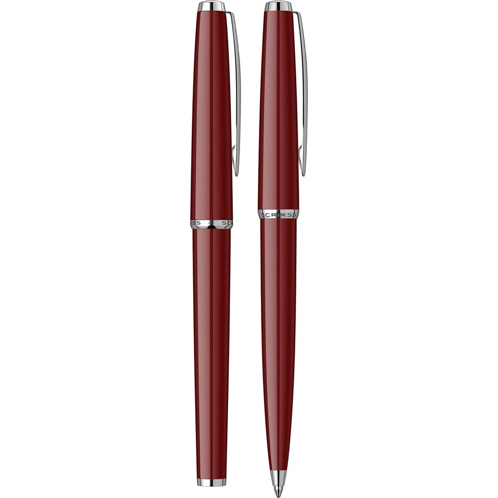 Scrikss Vintage 33 Dolma Kalem & Tükenmez Kalem Takım M Uç Bordo-8