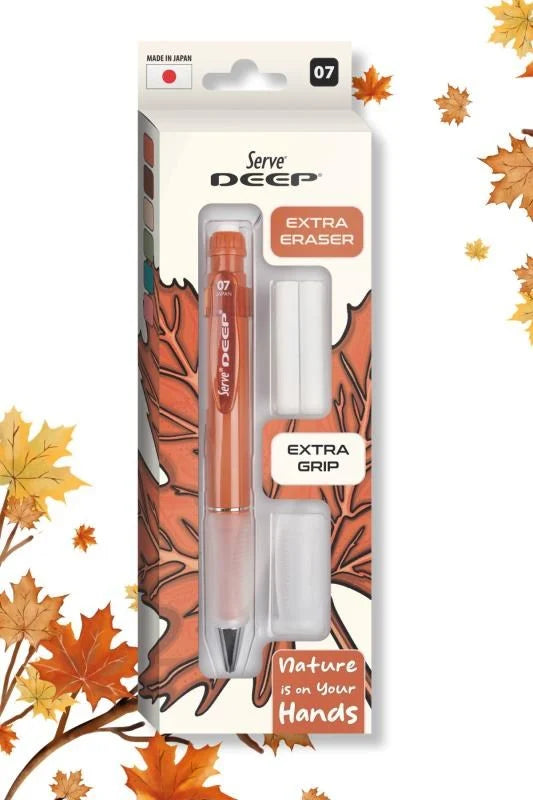 Serve Deep Kremit Uçlu Kalem + Uç + Silgi 0.7 mm 3 Lü Set-4