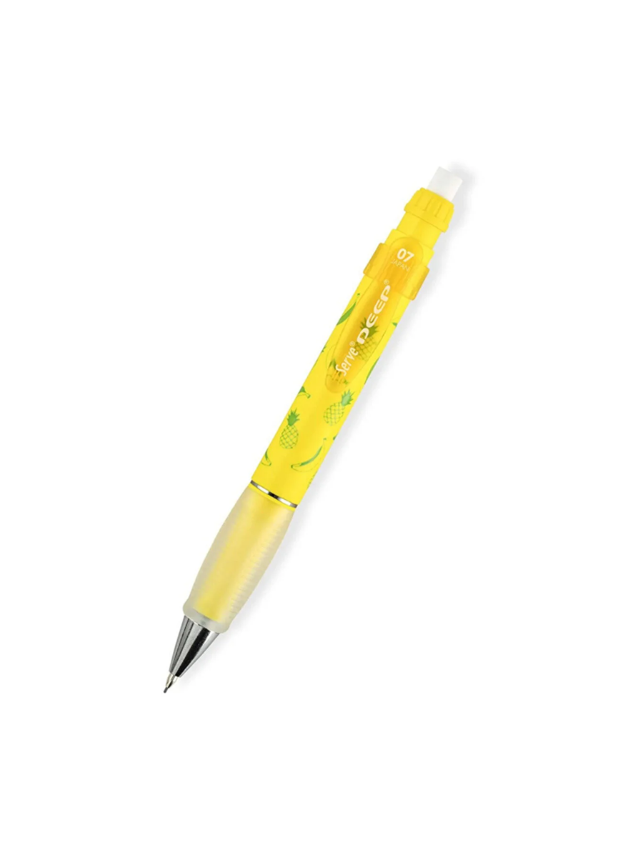 Serve Deep Mekanik Kursun Kalem 07 Mm Fosforlu Sarı Ananas&muz-1