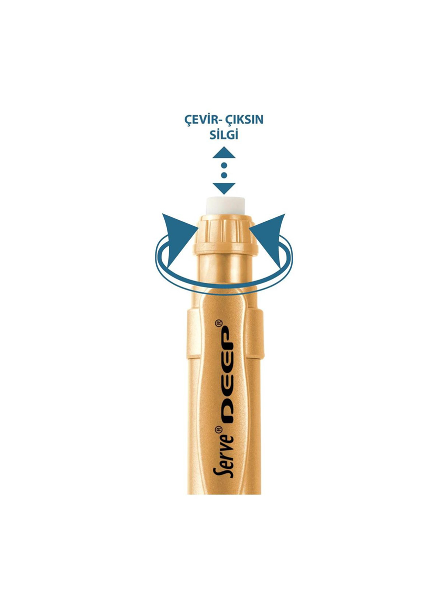 Serve Versatil Kalem Deep 0.7 MM Metalik Asıl Altın-2