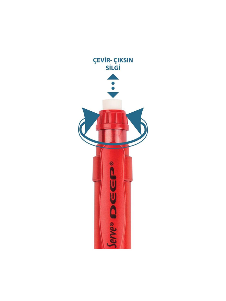 Serve Versatil Kalem Deep 0.7 MM Metalık Lav Kırmızı