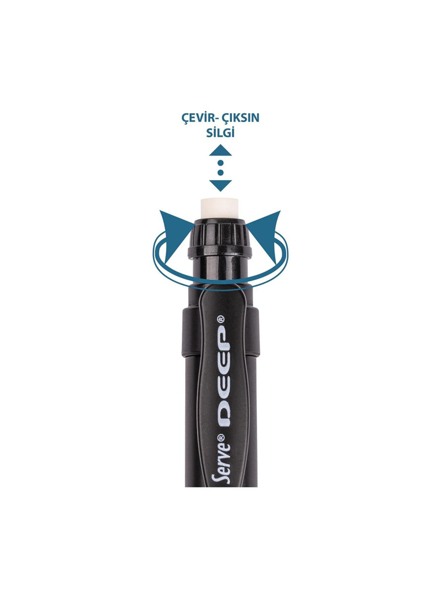 Serve Versatil Kalem Deep 0.7 MM Metalik Mr Siyah