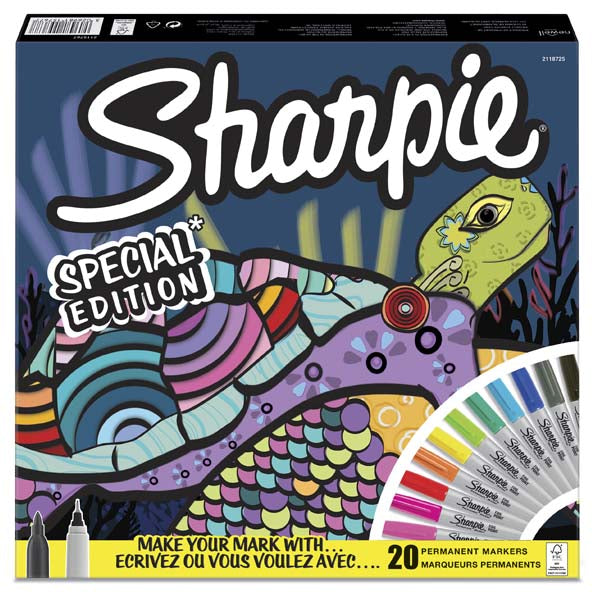 Sharpie Markör Permanent Fine 20 Li Kaplumbağa-1