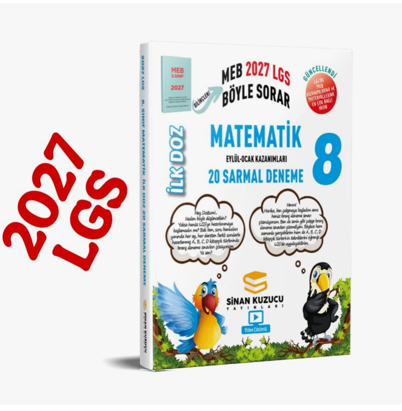 Sinan Kuzucu 2027 8. Sınıf Matematik İlk Doz 20 Sarmal Deneme-1