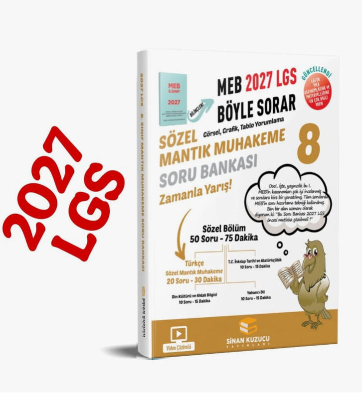 Sinan Kuzucu 2027 8. Sınıf Sözel Mantık Muhakeme Soru Bankası