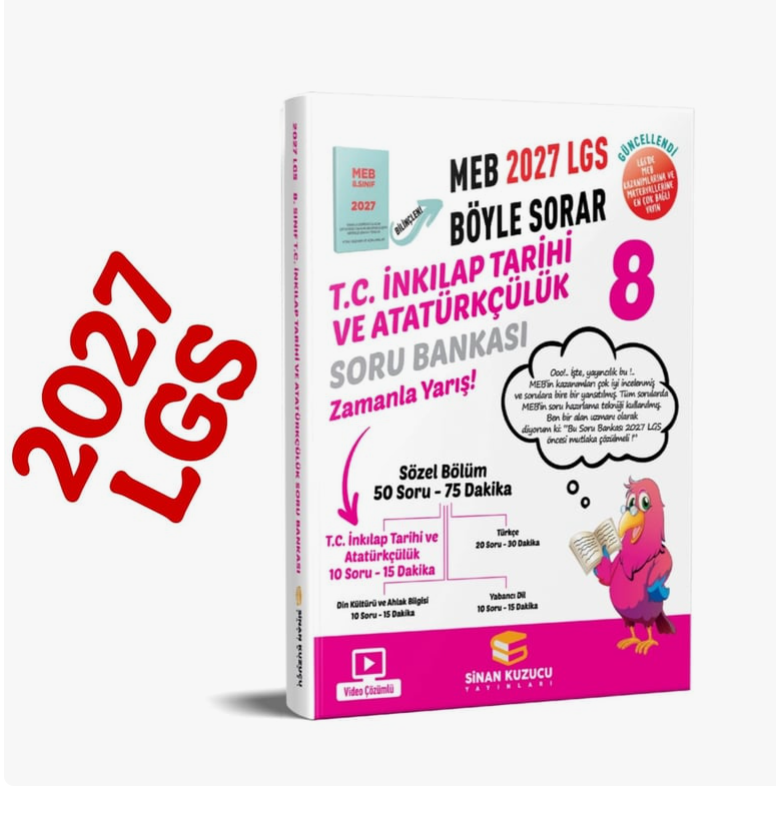 Sinan Kuzucu 2027 8. Sınıf T.C. İnkılap Tarihi ve Atatürkçülük Soru Bankası