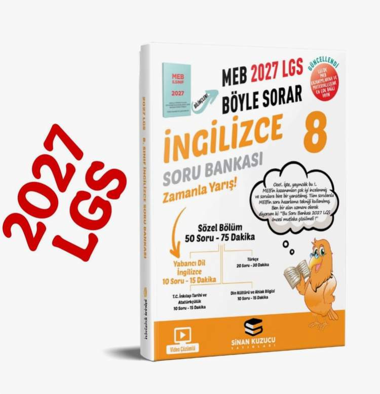 Sinan Kuzucu Yayınları 2027 8. Sınıf LGS İngilizce Soru Bankası-1
