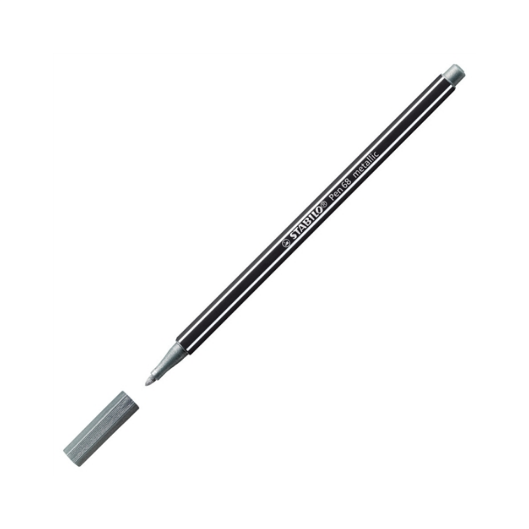 Stabilo Keçe Uçlu Boya Kalemi 1 MM Metalik Gümüş 68/805