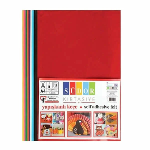 Südor Keçe Yapışkanlı 10 Renk 20x30