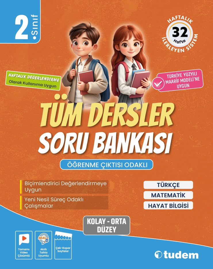 Tudem Yayınları 2. Sınıf Tüm Dersler Soru Bankası