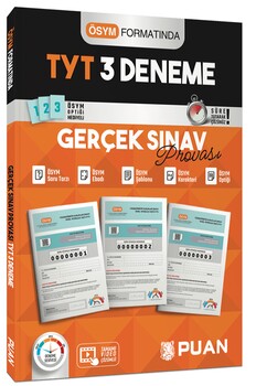 TYT 3 Deneme Gerçek Sınav Provası Puan Yayınları