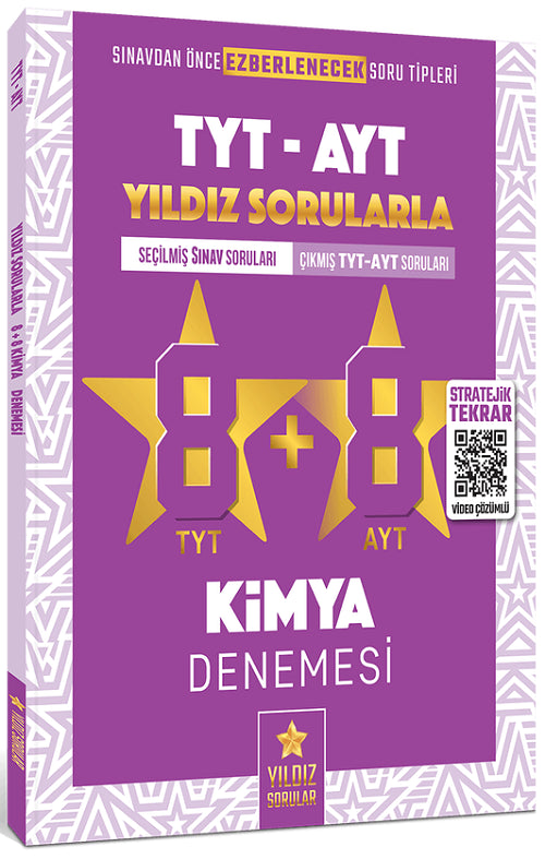 TYT AYT Kimya 8+8 Deneme Video Çözümlü Yıldız Sorular-1