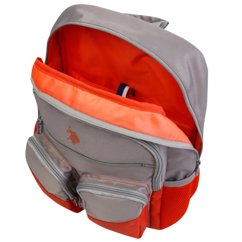 U.S. Polo Assn. PLCAN24101 Sırt Çantası Gri-Turuncu