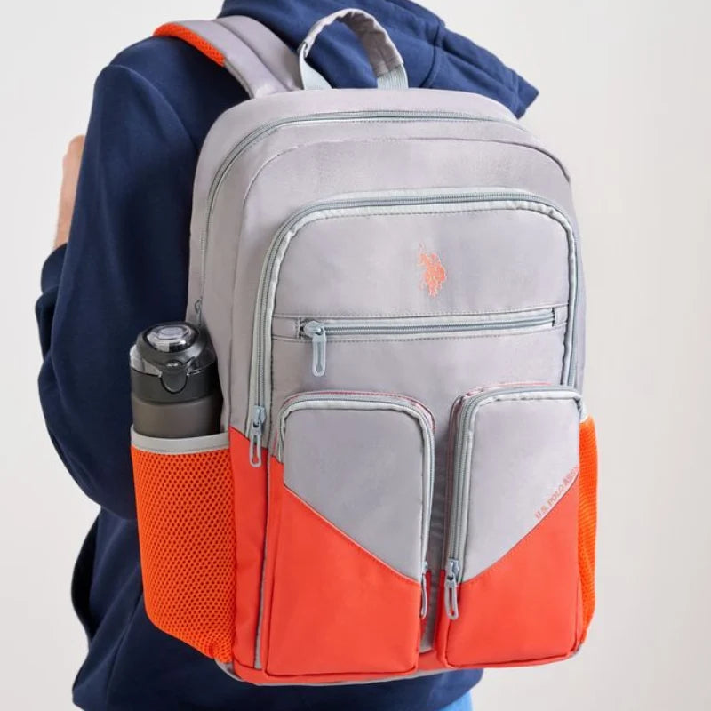 U.S. Polo Assn. PLCAN24101 Sırt Çantası Gri-Turuncu-4