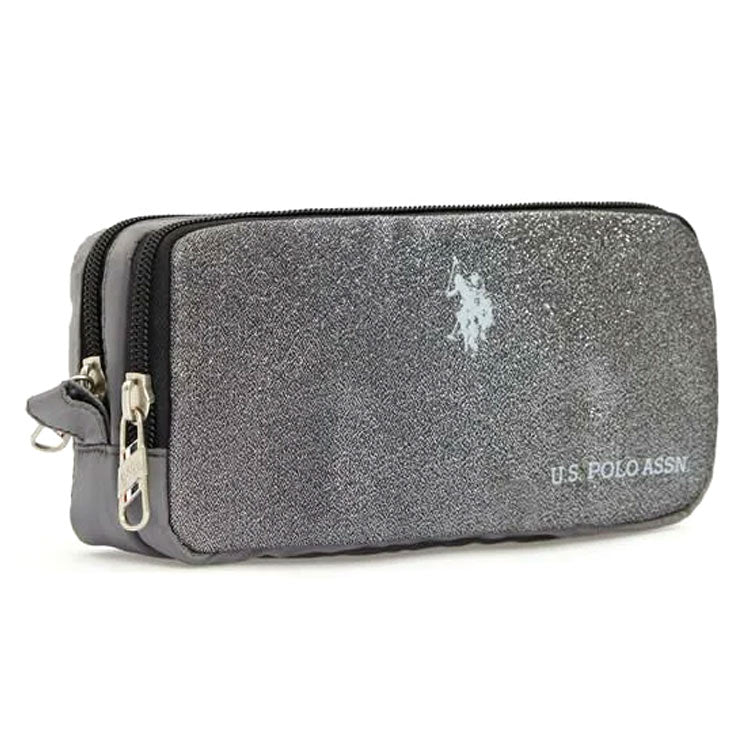 U.S Polo Kalem Cantası Simli Gri Plklk23122-1