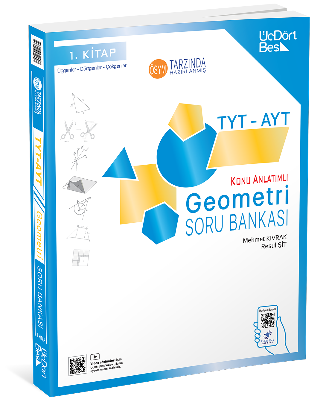 Üç Dört Beş Yayınları TYT AYT Geometri Soru Bankası 1. Kitap-1