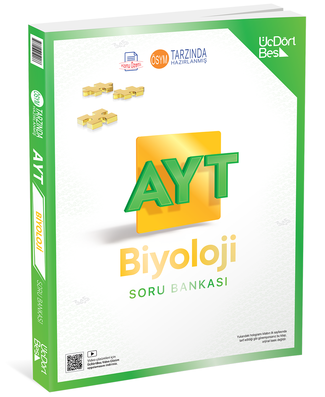 ÜçDörtBeş Yayınları AYT Biyoloji Soru Bankası-1