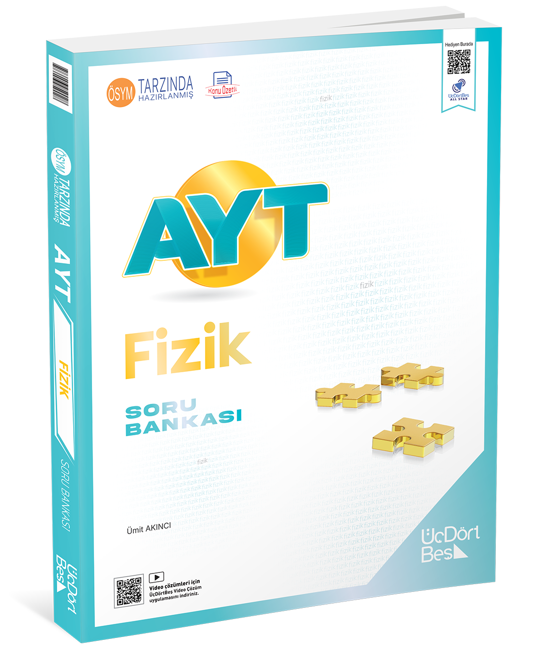 ÜçDörtBeş Yayınları AYT Fizik Soru Bankası-1