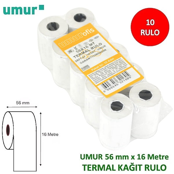 Umur Yazar Kasa Rulosu Termal Poşetli 56x16 Metre-1
