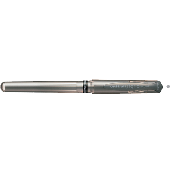 Uni-Ball Roller Kalem Signo Broad Jel Bilye Uç Davetiye 1.0 MM Gümüş UM-153
