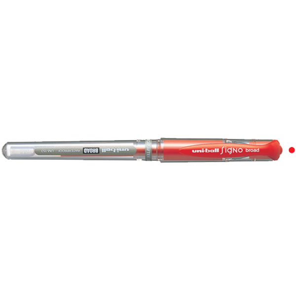 Uni-Ball Roller Kalem Signo Broad Jel Bilye Uç İmza Kalemi 1.0 MM Kırmızı UM-153-1