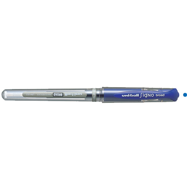 Uni-Ball Roller Kalem Signo Broad Jel Bilye Uç İmza Kalemi 1.0 Mm Mavi UM-153-1