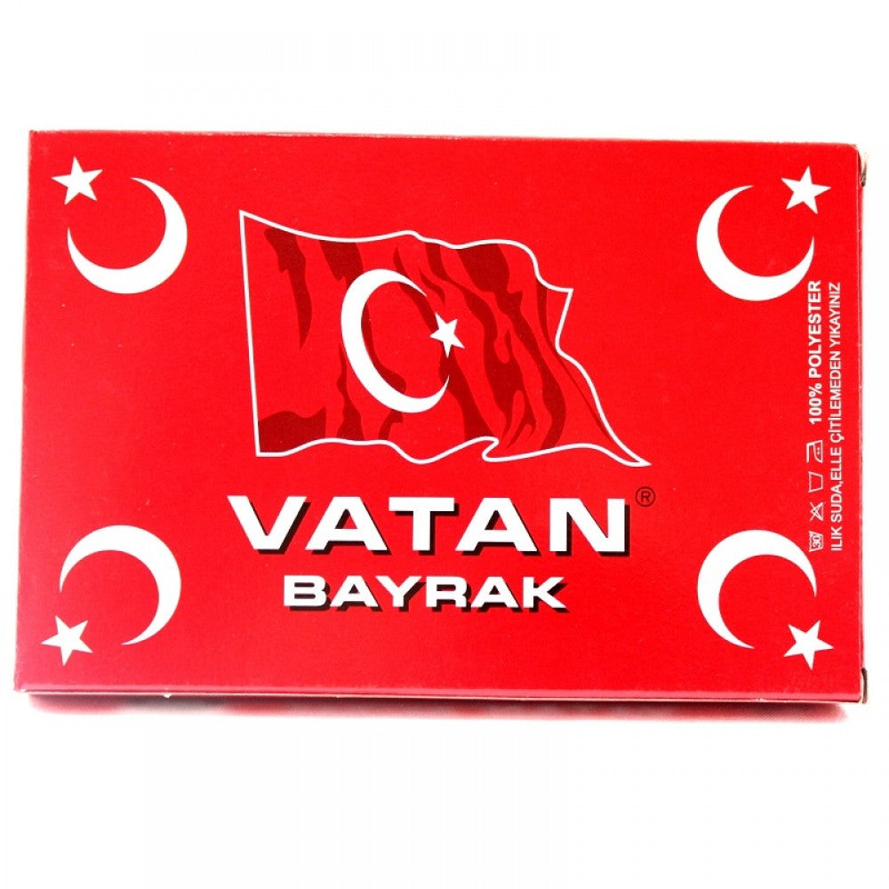 Vatan Bez Bayrak Türk %100 Polyester 50x75