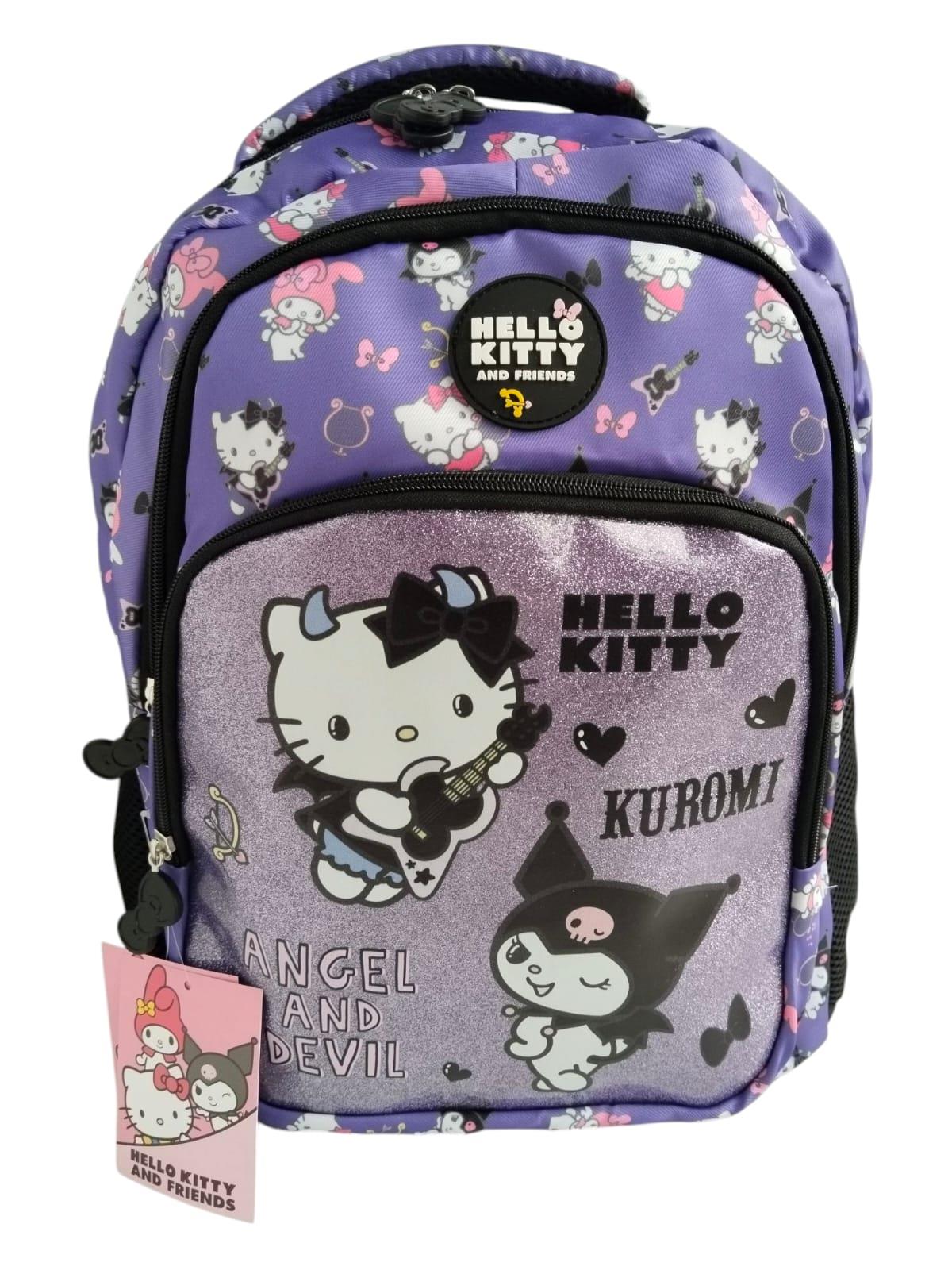 Wiggle Hello Kitty ve Kuromi Angels And Devil Okul Sırt Çantası 3260-1