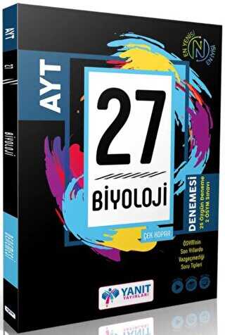 Yanıt Yayınları AYT Biyoloji Çözümlü 27 Deneme
