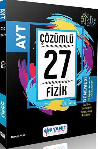 Yanıt Yayınları AYT Fizik Çözümlü 27 Deneme-1