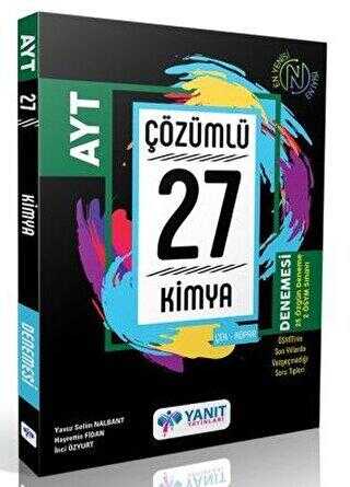 Yanıt Yayınları AYT Kimya 27 Deneme-1