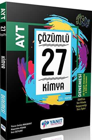 Yanıt Yayınları AYT Kimya Çözümlü 27 Deneme-1