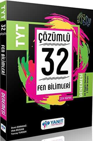 Yanıt Yayınları TYT Fen Bilimleri Çözümlü 32 Deneme-1