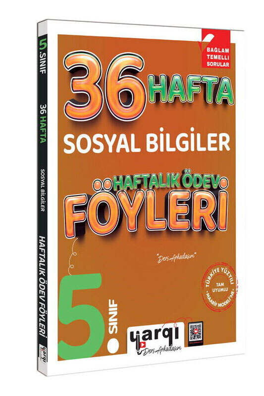 Yargı Ders Arkadaşım 5.Sınıf Sosyal Bilgiler 36 Haftalık Ödev Föyleri-1