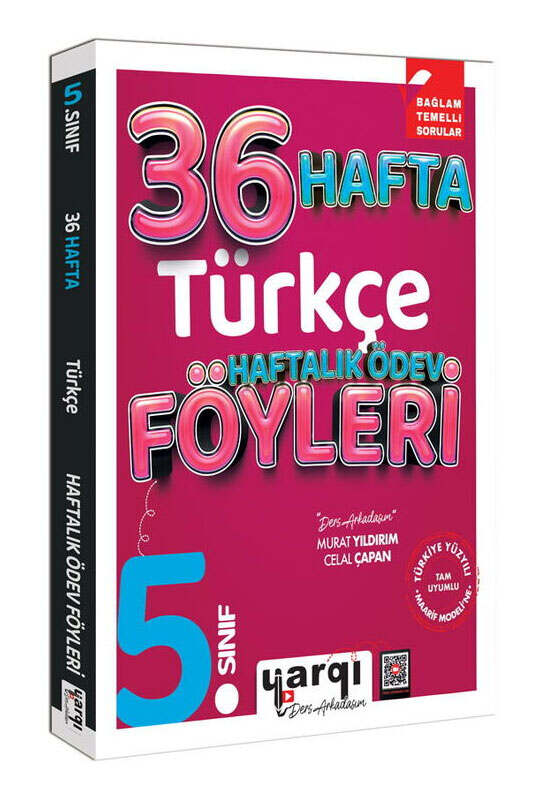 Yargı Ders Arkadaşım 5.Sınıf Türkçe 36 Haftalık Ödev Föyleri-1