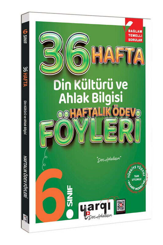 Yargı Ders Arkadaşım 6.Sınıf Din Kültürü ve Ahlak Bilgisi 36 Haftalık Ödev Föyleri-1