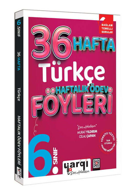 Yargı Ders Arkadaşım 6.Sınıf Türkçe 36 Haftalık Ödev Föyleri-1