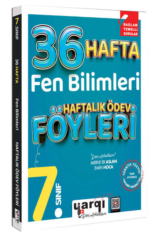 Yargı Ders Arkadaşım 7.Sınıf Fen Bilimleri 36 Haftalık Ödev Föyleri-1