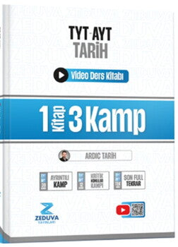 Zeduva Yayınları Ardıç Tarih TYT AYT Tarih 1 Kitap 3 Kamp Video Ders Kitabı-1