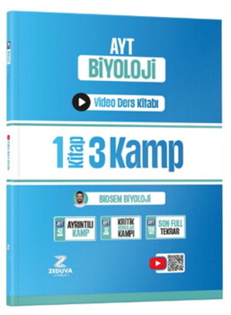 Zeduva Yayınları Biosem AYT Biyoloji 1 Kitap 3 Kamp Video Ders Kitabı-1