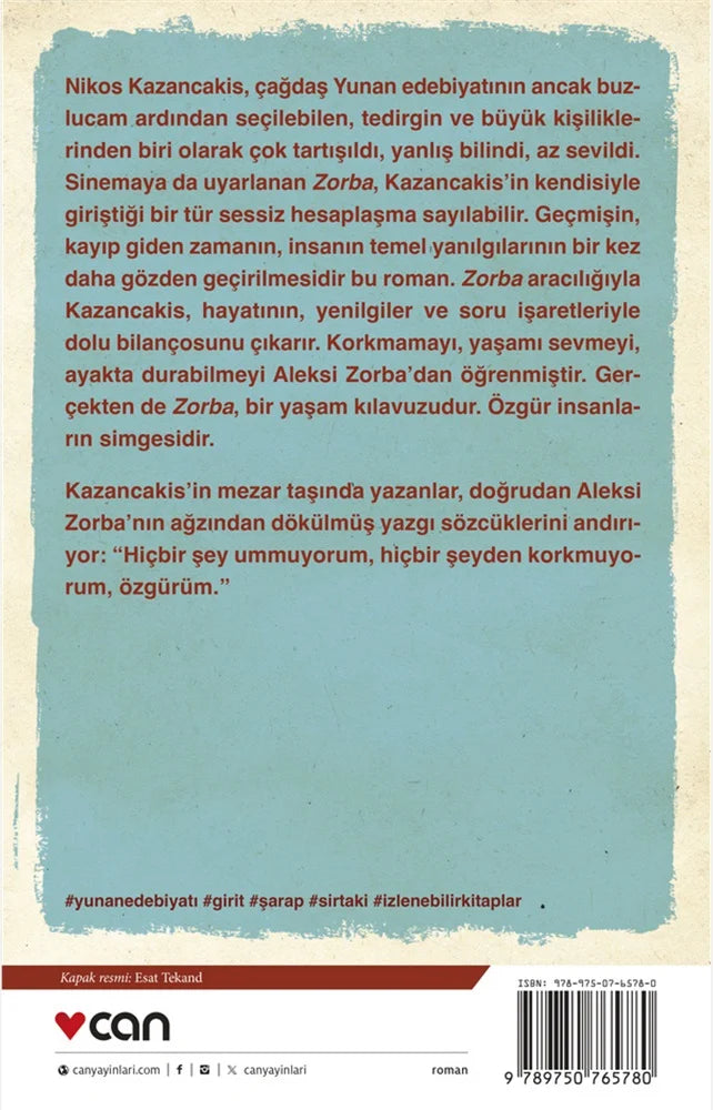 Zorba Nikos Kazancakis Can Yayınları-1
